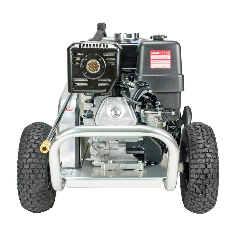 Aluminum Water Blaster 4200 PSI at 4.0 GPM HONDA GX390 with AAA Triplex Plunger Pump Cold Water Professional Belt Drive Gas Pressure Washer (49-State) 60827