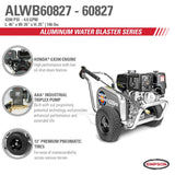 Aluminum Water Blaster 4200 PSI at 4.0 GPM HONDA GX390 with AAA Triplex Plunger Pump Cold Water Professional Belt Drive Gas Pressure Washer (49-State) 60827