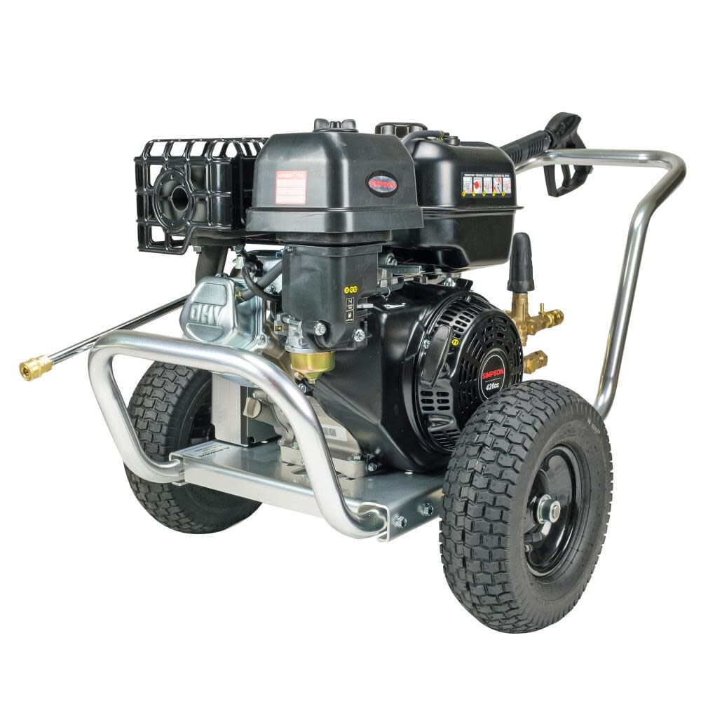 Aluminum Water Blaster 4400 PSI at 4.0 GPM 420 with AAA Triplex Plunger Pump Cold Water Professional Belt Drive Gas Pressure Washer (49-State) 60825