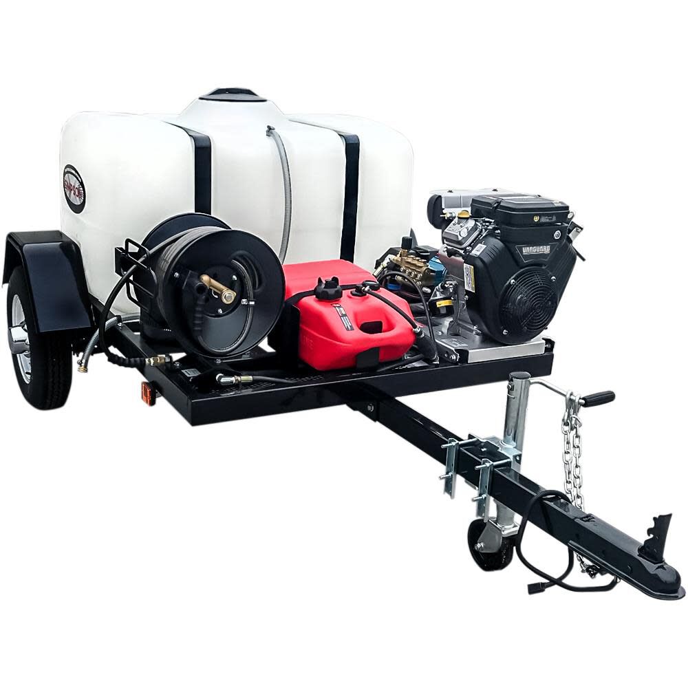 Cold Water Professional Gas Pressure Washer Trailer 4200 PSI - 49 State Certified 95004