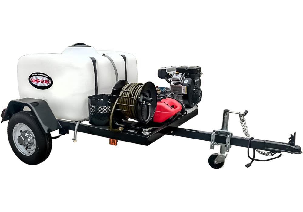 Cold Water Professional Gas Pressure Washer Trailer 4200 PSI - 49 State Certified 95004