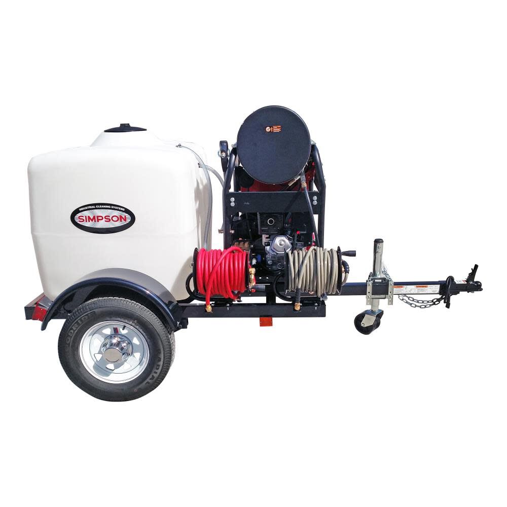 Hot Water Professional Gas Pressure Washer Trailer 4000 PSI 95005