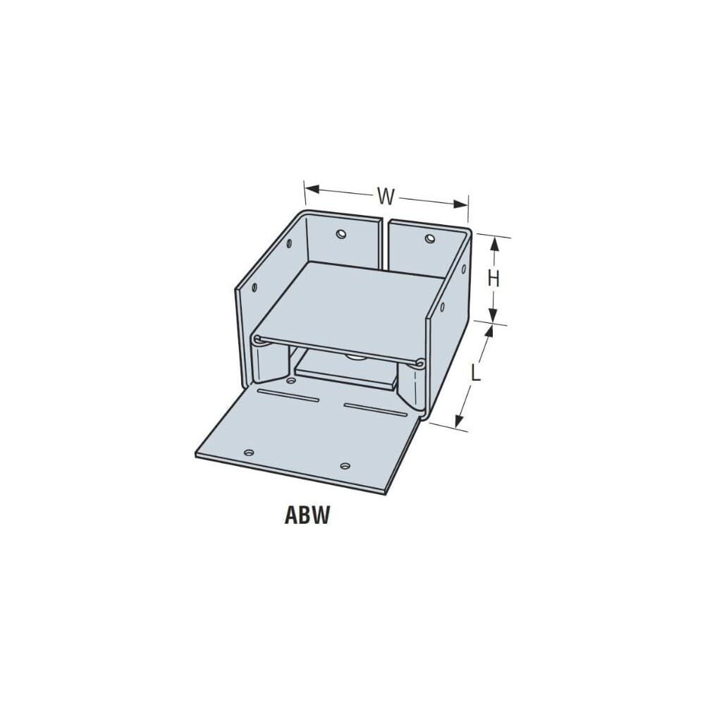 12/14 Gauge 6 x 6 ZMAX Coating ABW Adjustable Post Base ABW66Z