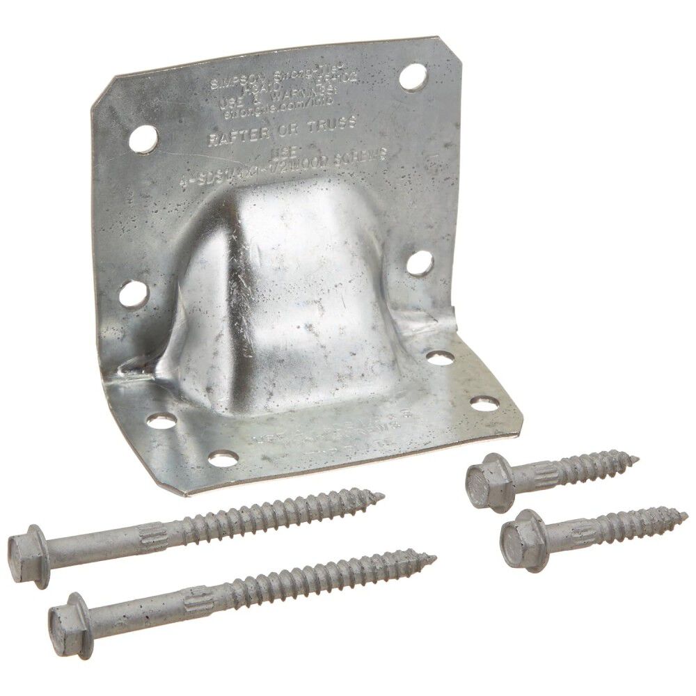 14 Gauge Zinc Galvanized Hurricane Gusset Angle Kit with Screws HGA10KT