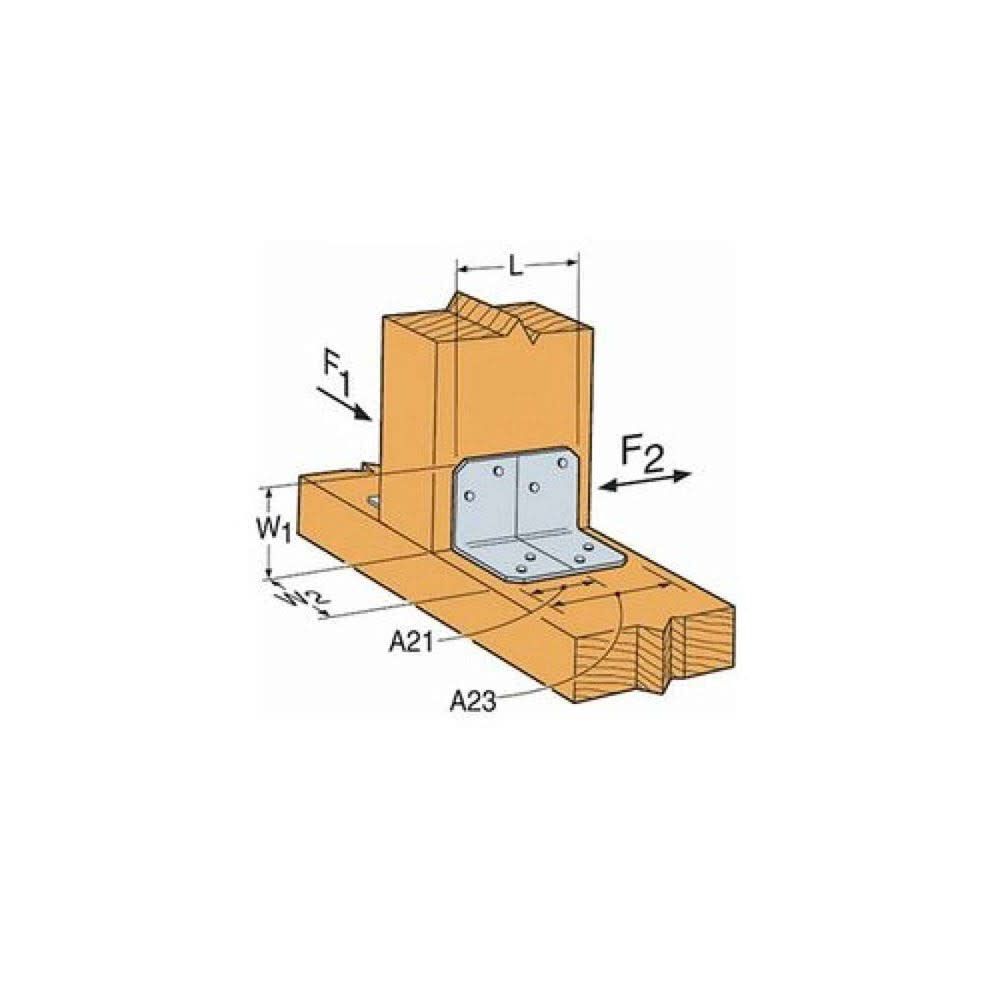 18 Gauge 2 x 1-1/2 x 1-3/8 In. ZMAX Coating Multi-Purpose Angle A21Z