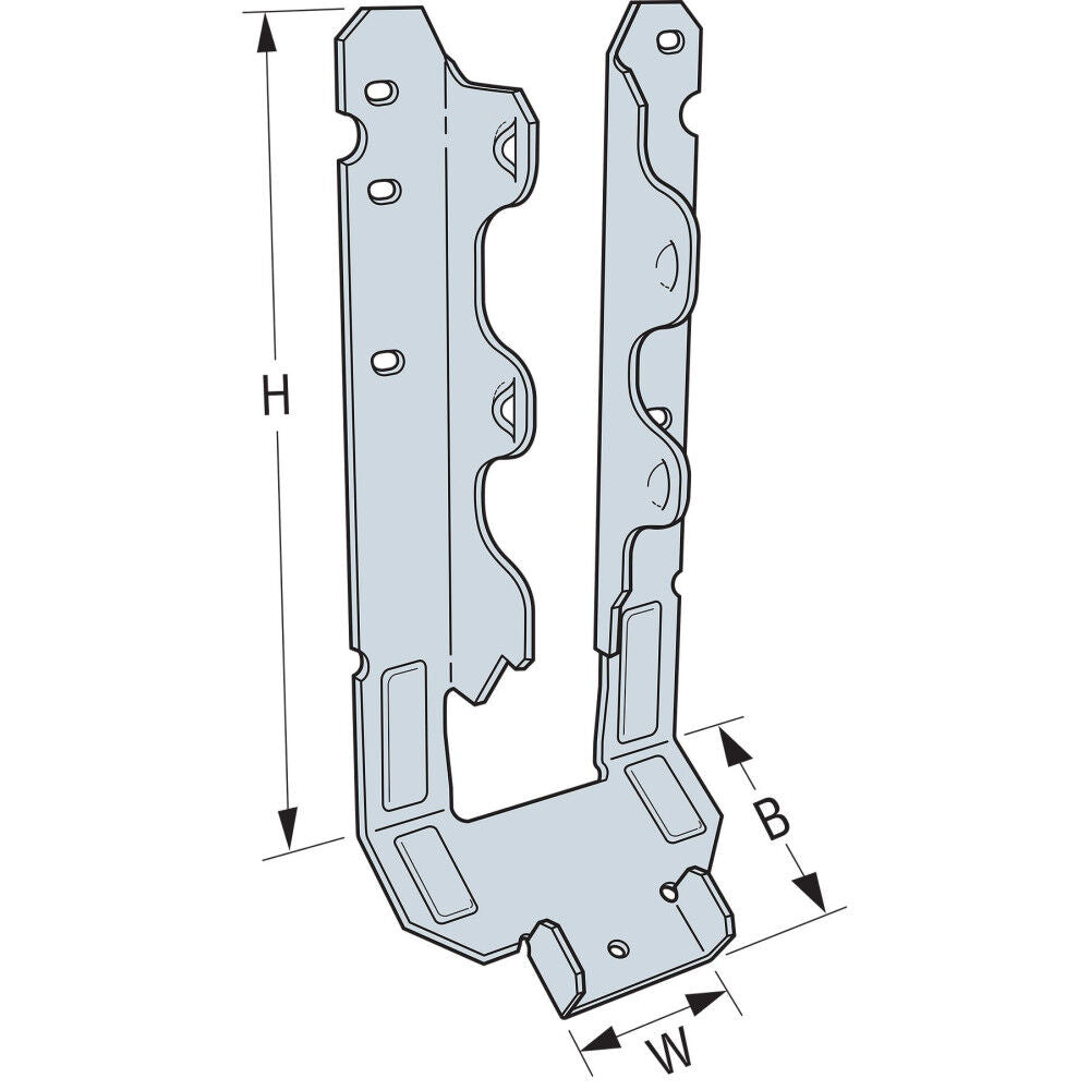 18 Gauge 2 x 8 ZMAX G185 Face-Mount Rafter Hanger LRU28Z