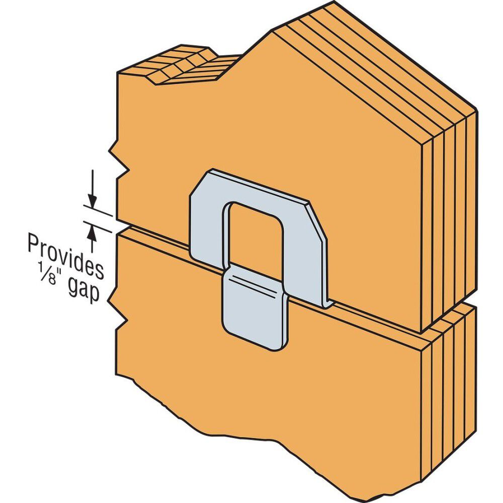 20 Gauge 7/16 In. Zinc Galvanized G90 Panel Sheathing Clip PSCL 7/16