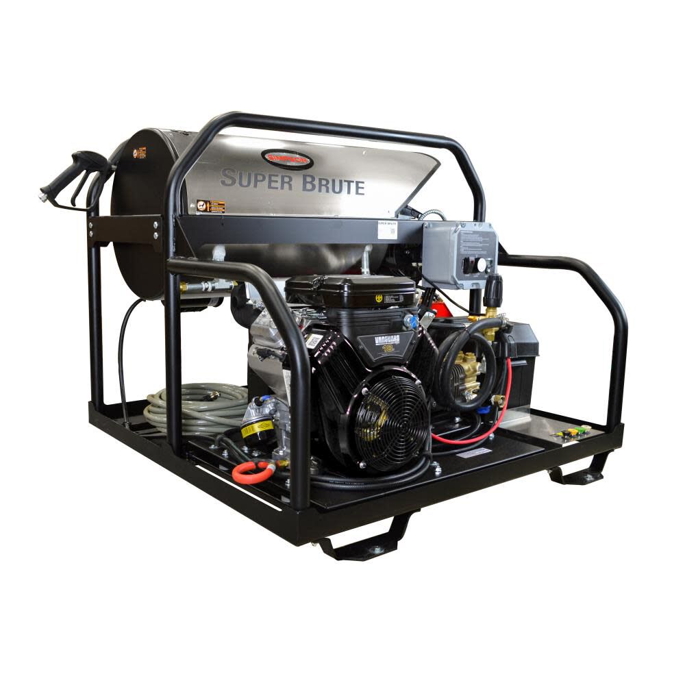 Super Brute 3500 PSI at 5.5 GPM VANGUARD V-Twin with COMET Triplex Plunger Pump Hot Water Professional Gas Pressure Washer 65110