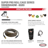 Super Pro Roll Cage Cold Water Professional Gas Pressure Washer 4000 PSI SW4035HADM