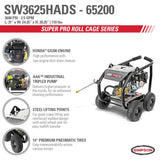 SuperPro Roll Cage Cold Water Professional Gas Pressure Washer 3600 PSI 65200