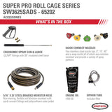 SuperPro Roll Cage Cold Water Professional Gas Pressure Washer 3600 PSI 65202