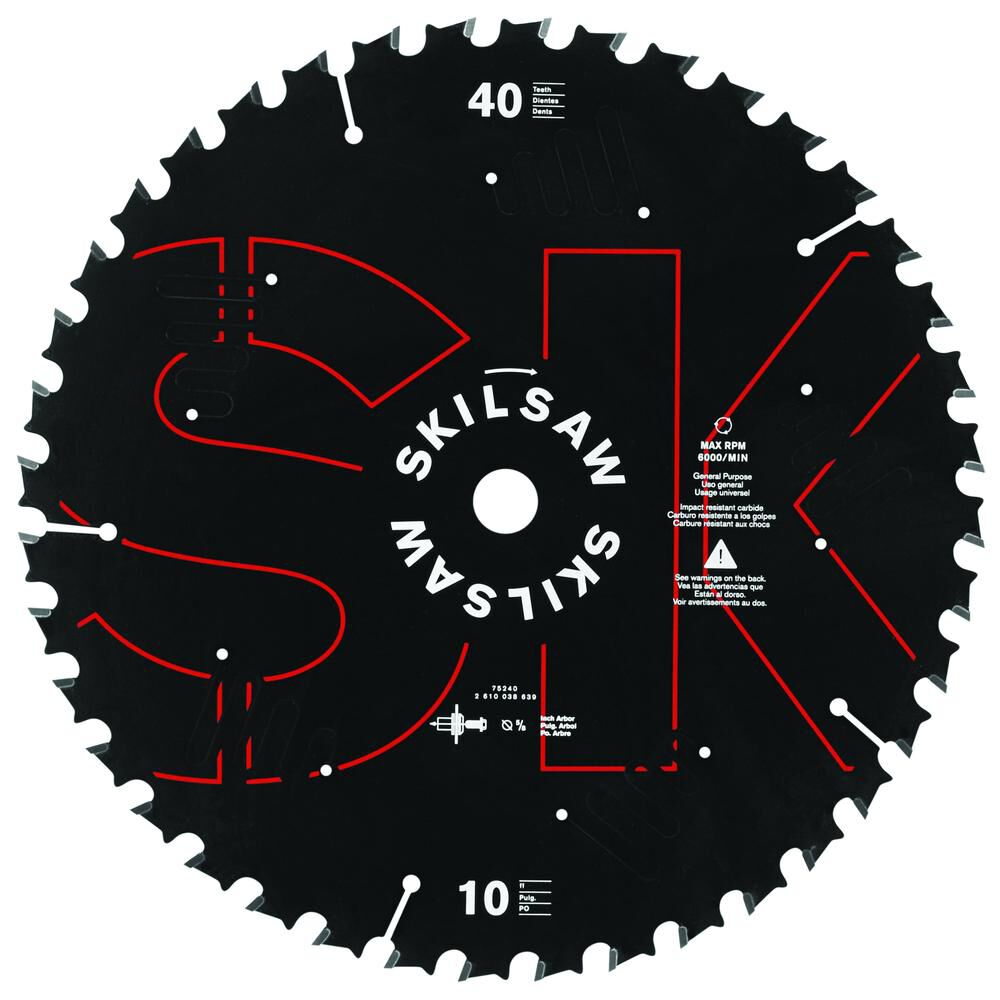 10in X 40T Table Saw Blade 75240