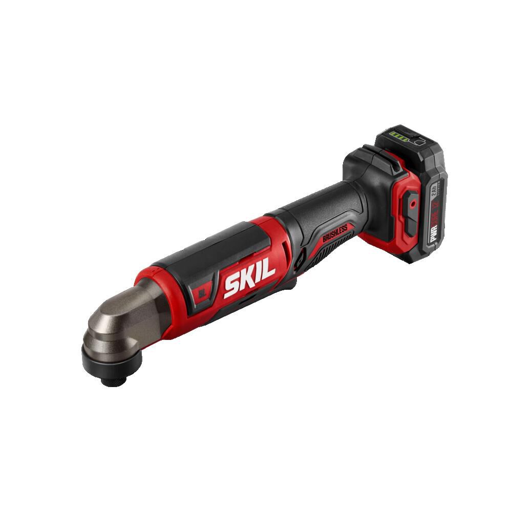 12V 1/4'' Hex Right Angle Impact Driver with Battery & PWRJUMP RI574502