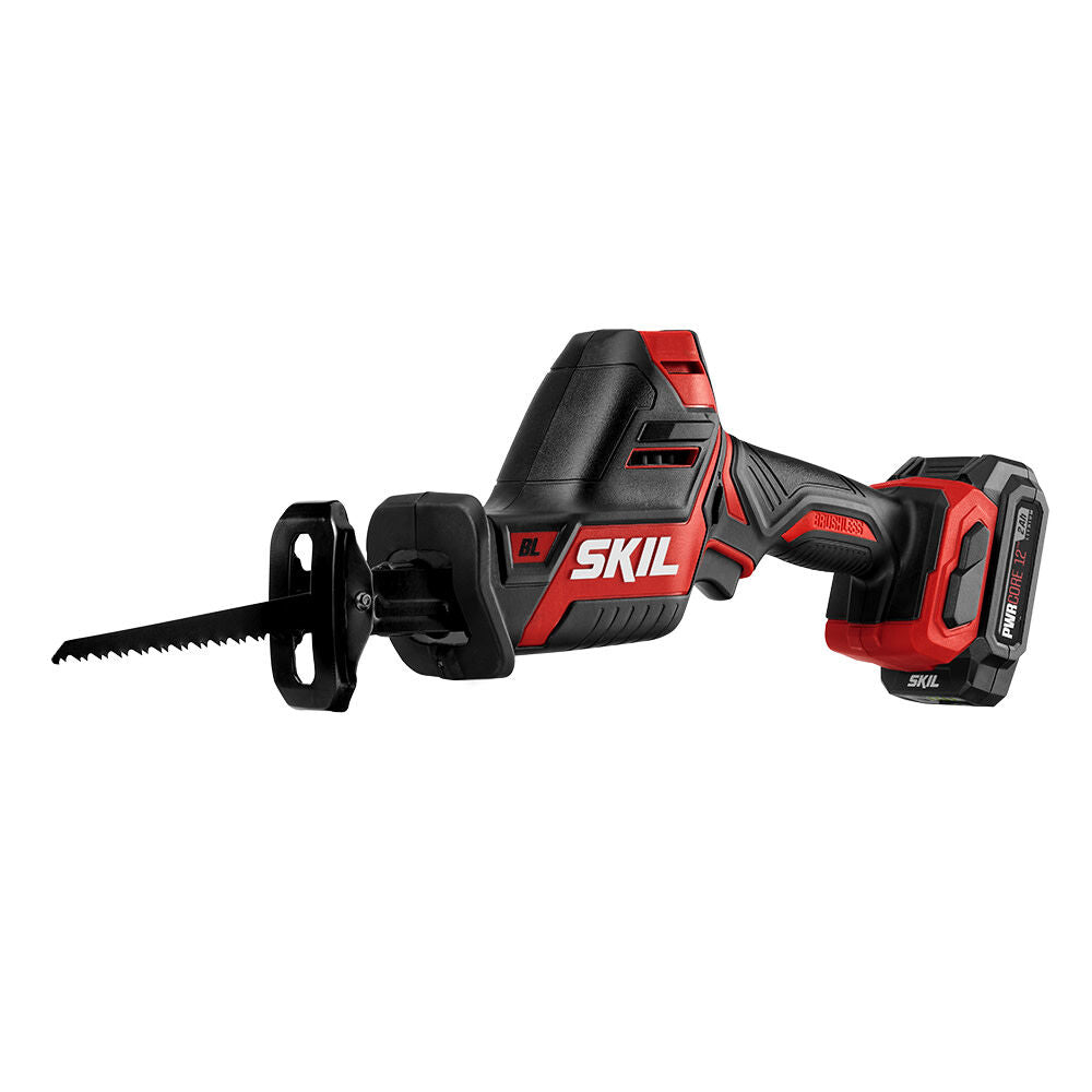 PWR CORE 12-volt 2-Amp Variable Speed Brushless Cordless Reciprocating Saw (Charger Included and Battery Included) RS582802