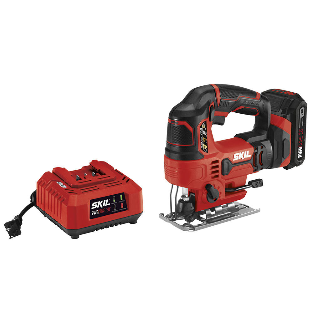 PWR CORE 20-volt Variable Speed Keyless Cordless Jigsaw (Charger Included and Battery Included) JS820302