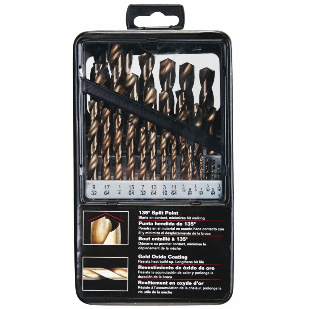 29-Piece Assorted x High-speed Steel Screw Machine Length Twist Drill Bit Set 98029