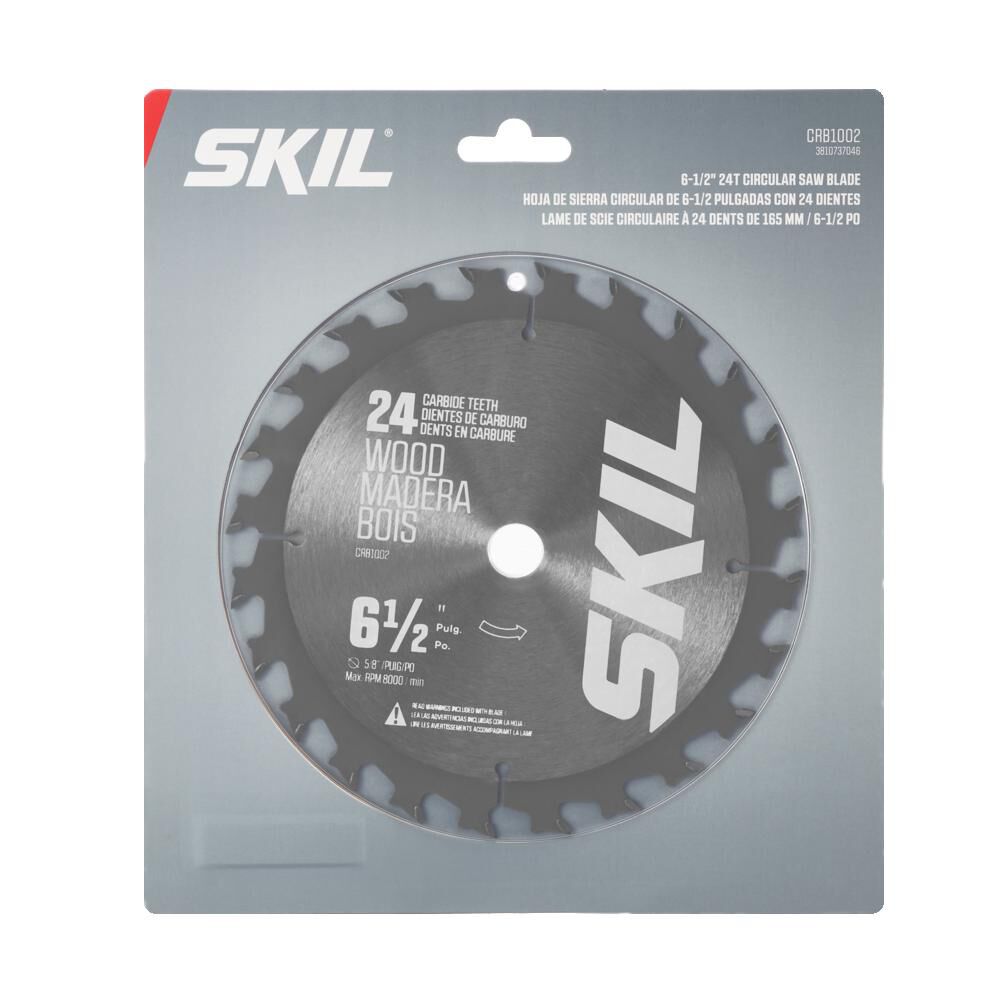 6-1/2-in 24-Tooth Rough Finish Tungsten Carbide-tipped Steel Circular Saw Blade CRB1002