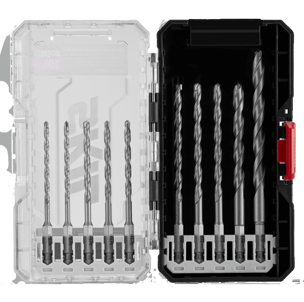 10-Piece Assorted x Alloy Steel Masonry Drill Bit for Hammer Drill MDB5000