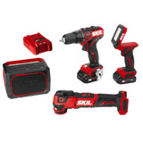 PWR CORE 12-volt 4-Tool Brushless Power Tool Combo Kit (2-Batteries Included and Charger Included) CB738901