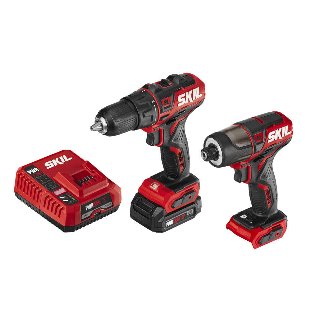 12-volt 2-Tool Brushless Power Tool Combo Kit (1-Battery Included and Charger Included) CB742901