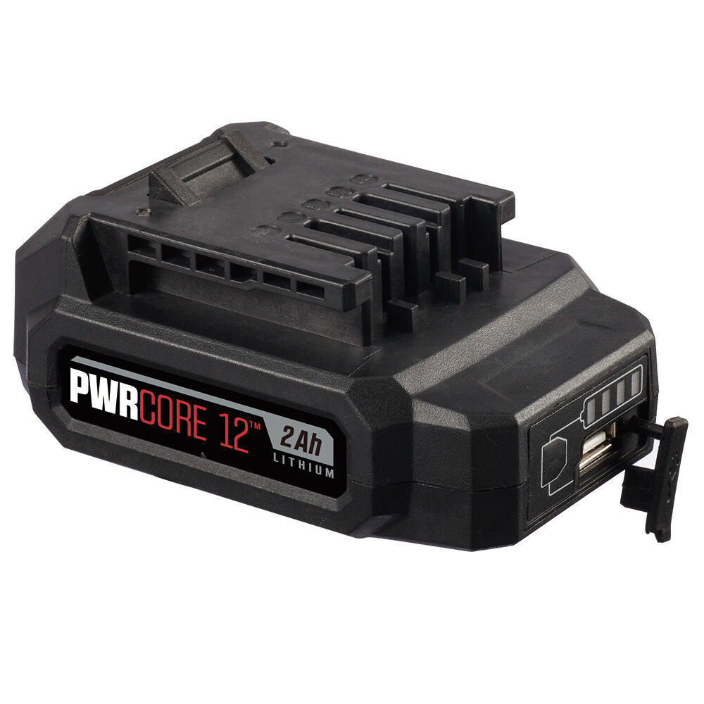 PWRCORE 12 LITHIUM 2.0AH 12V BATTERY WITH PWRASSIST MOBILE CHARGING BY500101