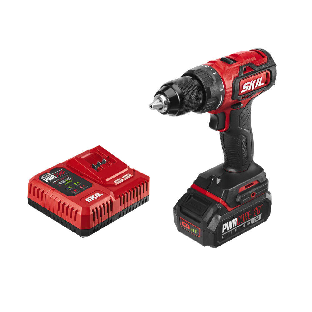 PWR CORE 20-volt 1/2-in Brushless Cordless Drill (1-Battery Included, Charger Included) DL529302