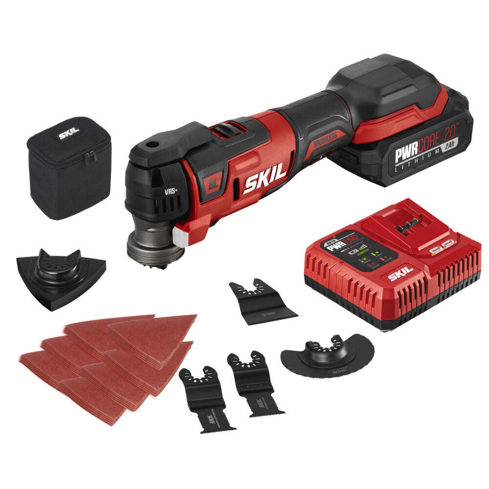 PWR CORE 20-volt Cordless Brushless Variable 33-Piece Oscillating Multi-Tool Kit (1-Battery Included) OS5937-10