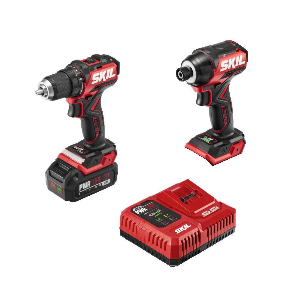 PWR CORE 20-volt 2-Tool Brushless Power Tool Combo Kit (1-Battery Included and Charger Included) CB8437B-10