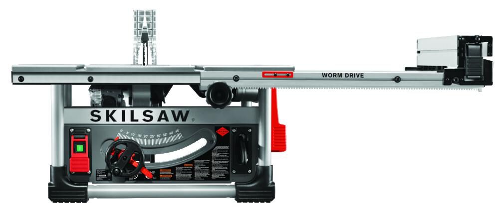 10-in 15-Amp 120-Volt Corded Portable Jobsite Table Saw with Foldable Rolling Stand SPT99-11