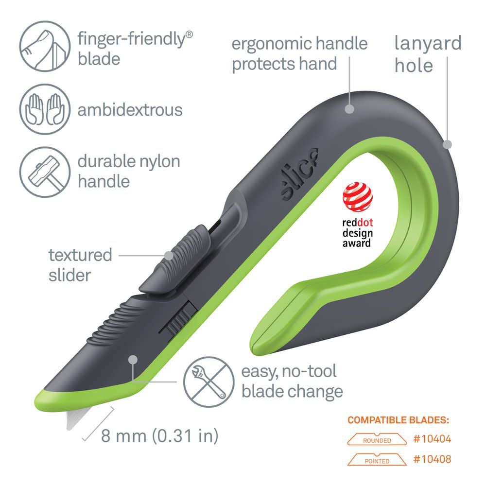 Auto-Retractable Box Cutter 6.5Mm 1-Blade Retractable Utility Knife 10503