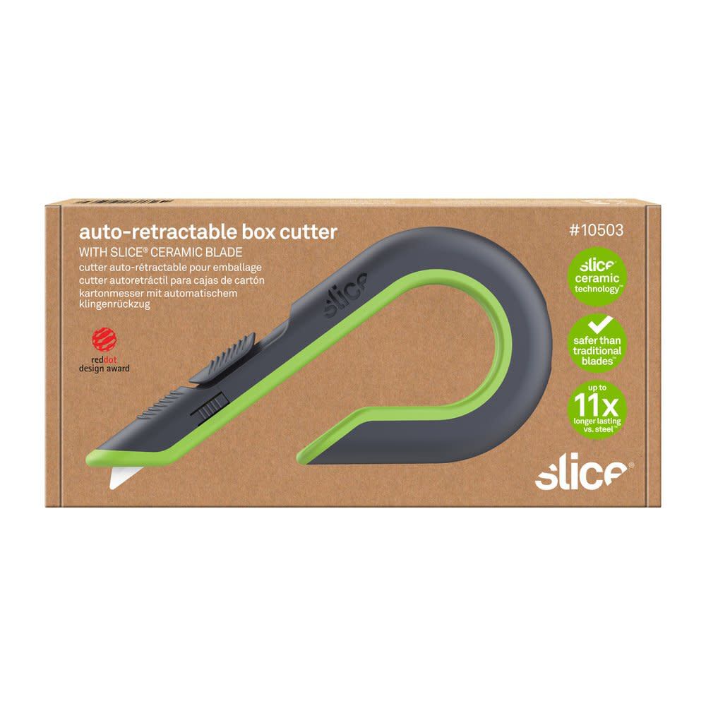 Auto-Retractable Box Cutter 6.5Mm 1-Blade Retractable Utility Knife 10503