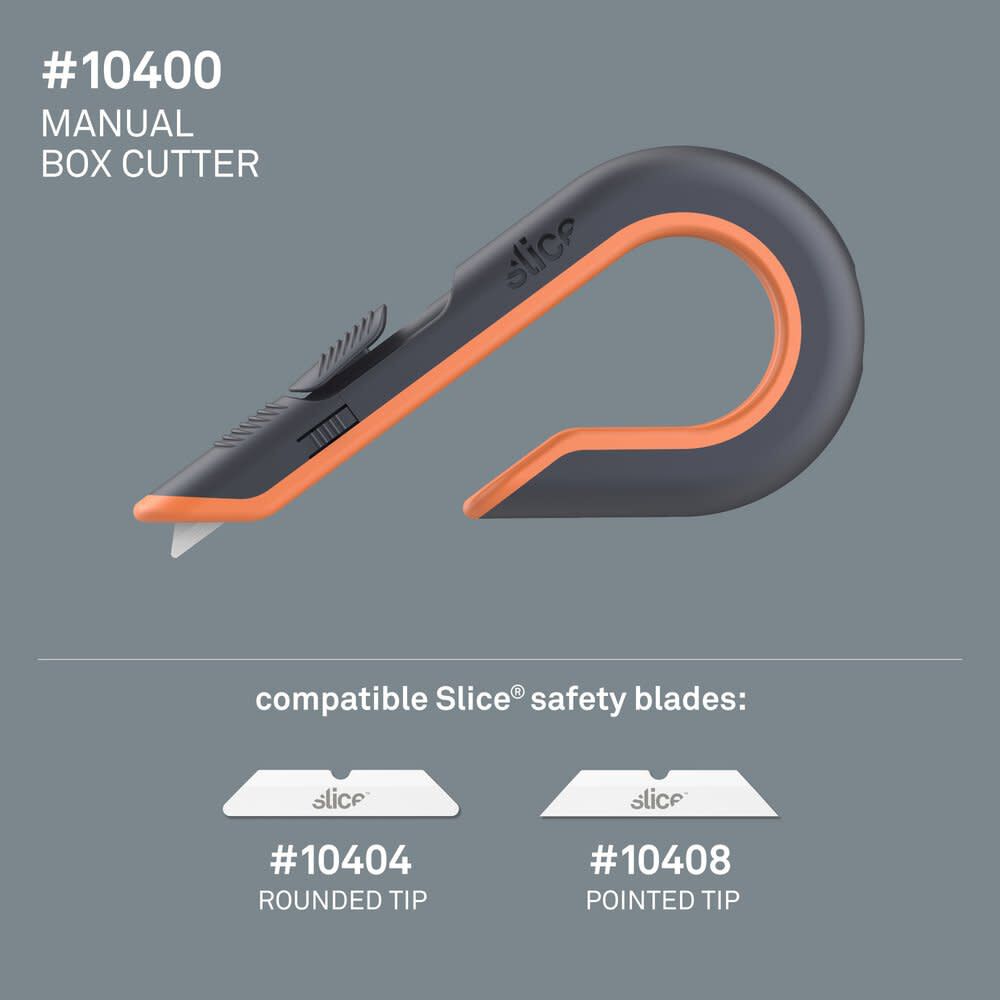 Manual Box Cutter 8Mm 1-Blade Retractable Utility Knife 10400