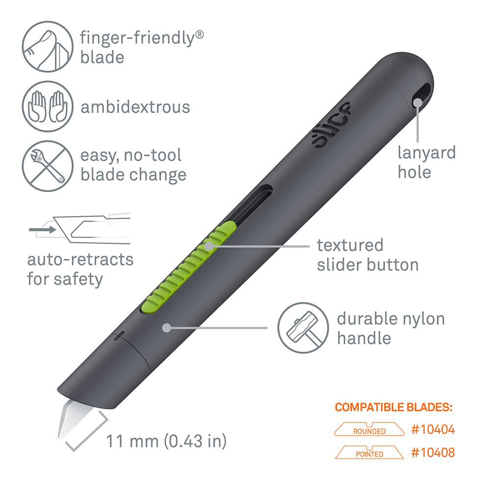 Auto-Retractable Pen Cutter 6.5Mm 1-Blade Retractable Utility Knife 10512