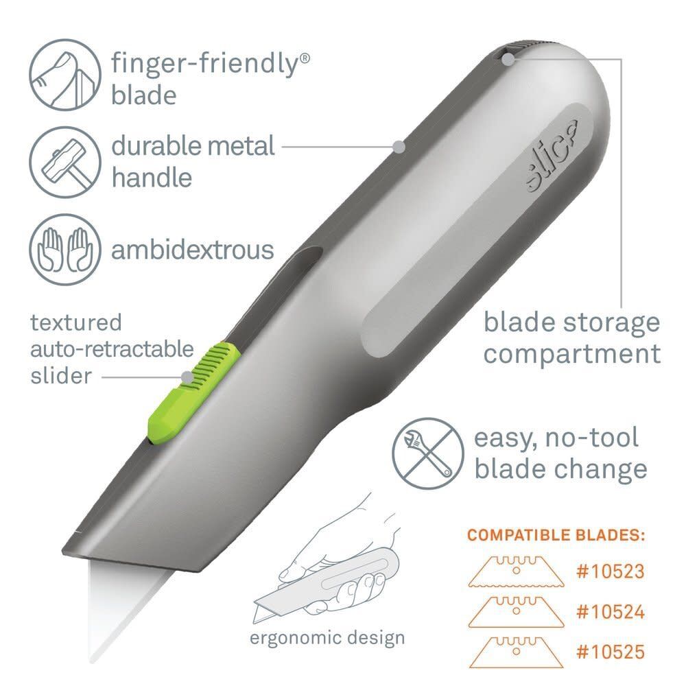 Auto-Retractable Metal 12Mm 1-Blade Retractable Utility Knife 10491