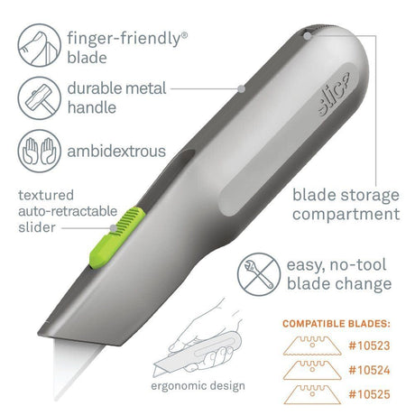 Auto-Retractable Metal 12Mm 1-Blade Retractable Utility Knife 10491