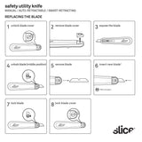 Auto-Retractable 12Mm 1-Blade Retractable Utility Knife 10554