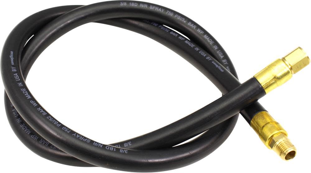 Rubber Hose with Brass Fittings 50in 182891