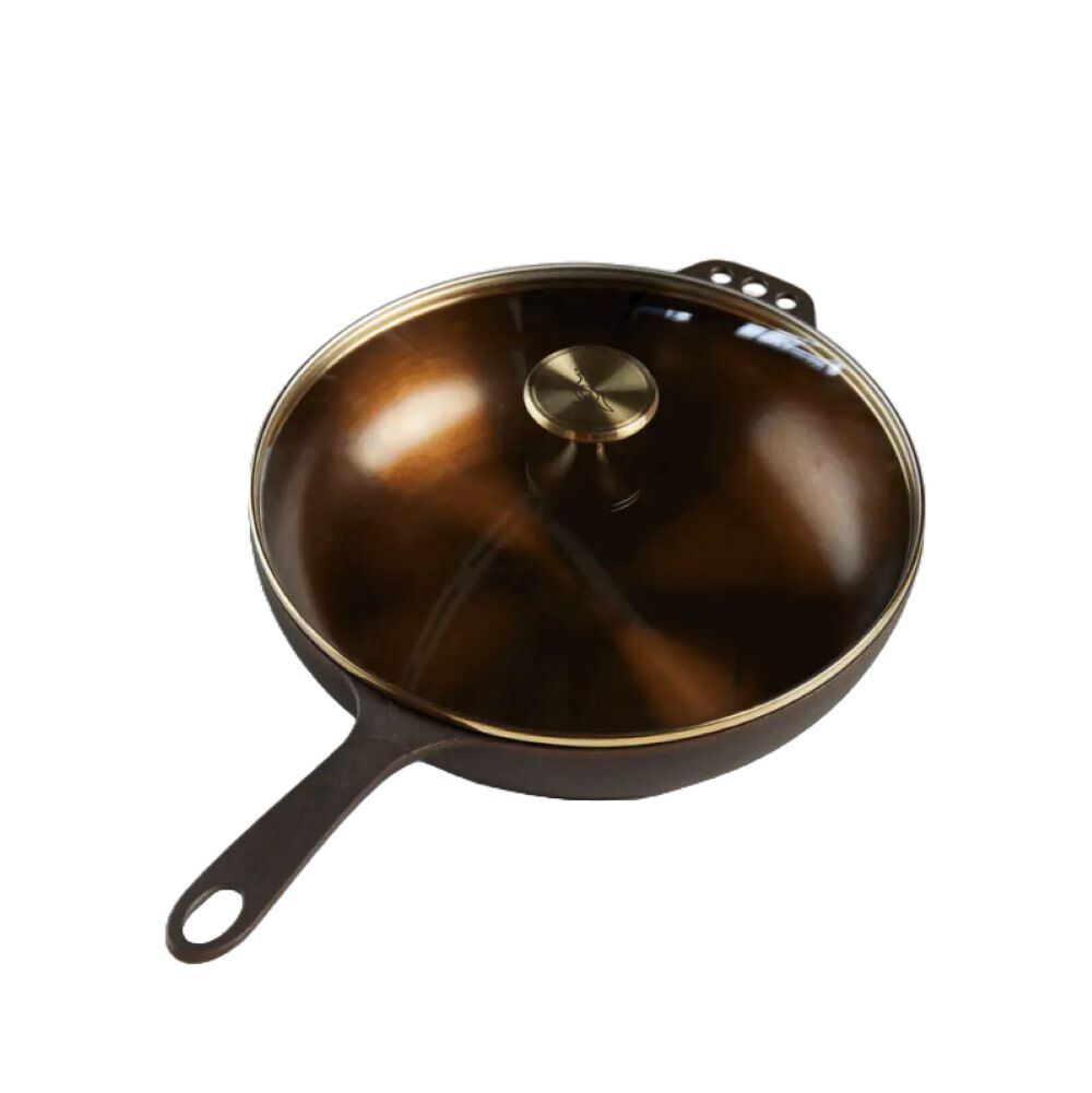 No. 11 Deep Skillet with Glass Lid SMITH-CI-DSKIL11