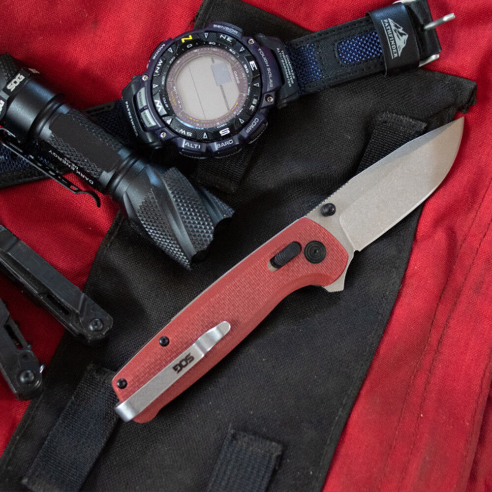 Terminus XR G10 Folding Knife Crimson Red SOG-TM1023-CP