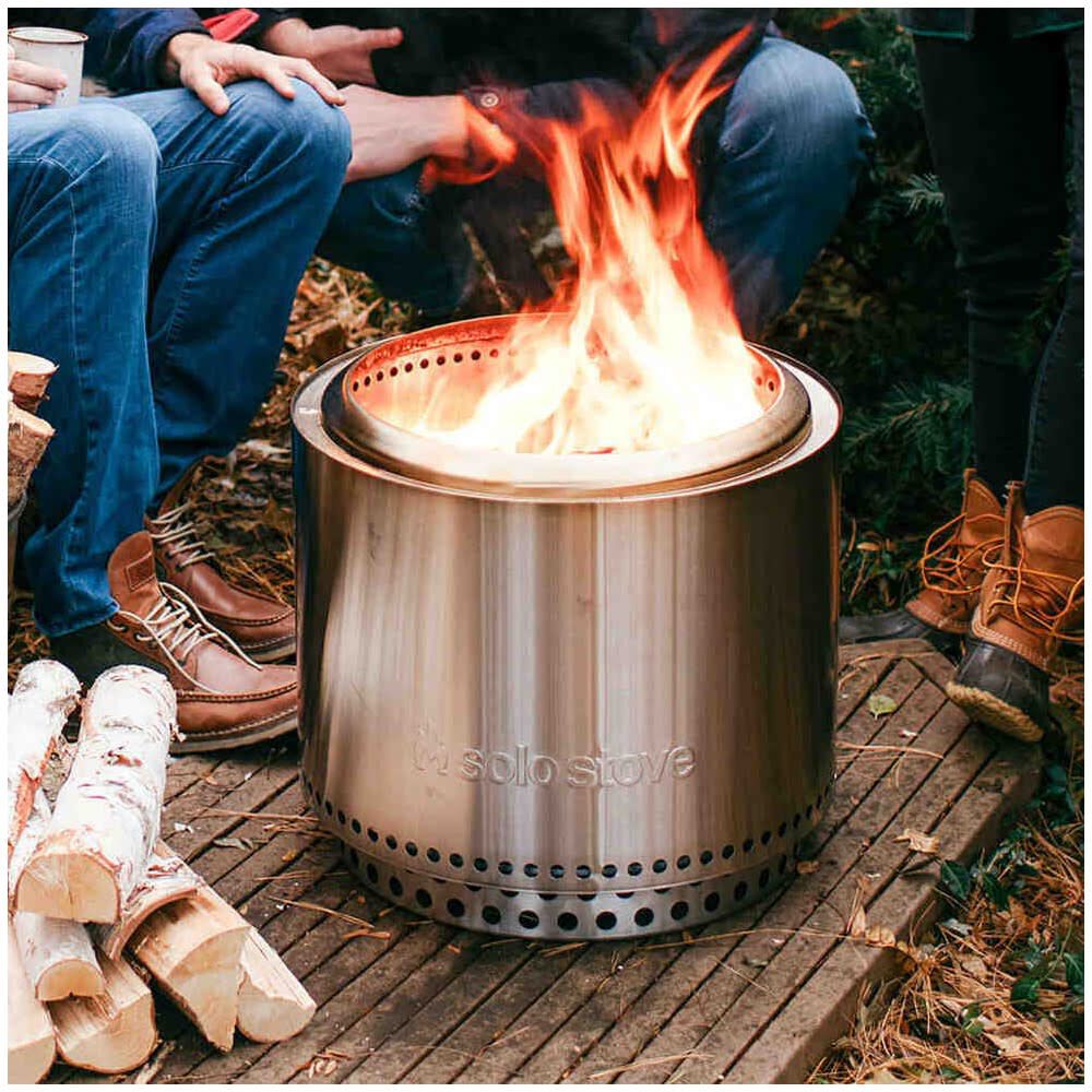 Stove Bonfire 2.0 19 in Stainless Steel Wood Burning Fire Pit with Stand SSBON-SD-2.0