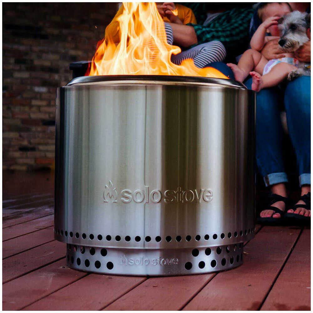 Stove Bonfire 2.0 19 in Stainless Steel Wood Burning Fire Pit with Stand SSBON-SD-2.0