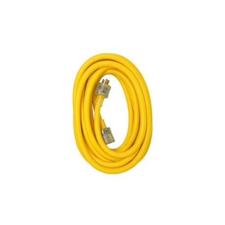 25 ft 12/3 SEOOW Heavy-Duty Outdoor Extension Cord Yellow 1767SW0002