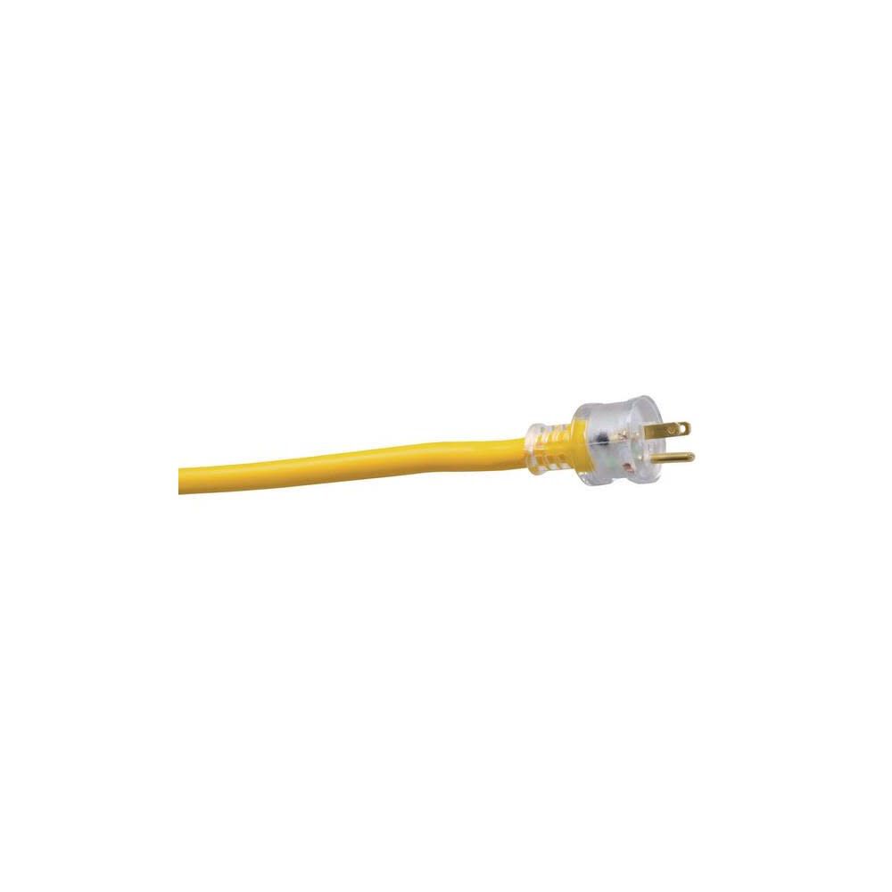 50 ft 12/3 SEOOW Heavy-Duty Outdoor Extension Cord Yellow 1768SW0002