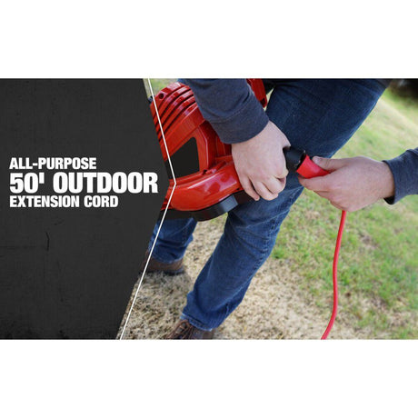 50 ft 14/3 SJTW Heavy-Duty Outdoor Extension Cord Red 2408SW8804