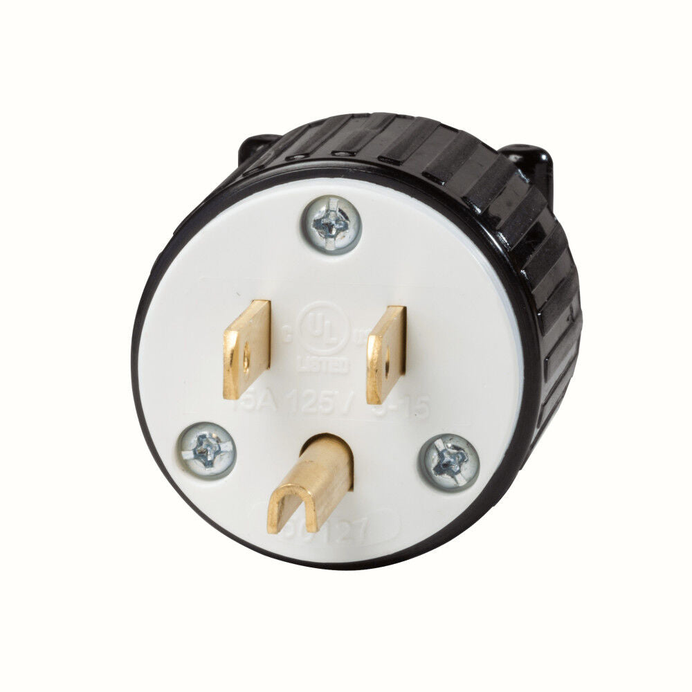 CEP Black/White 125V 15A 1 Phase NEMA 5-15R UG Plug 515-P