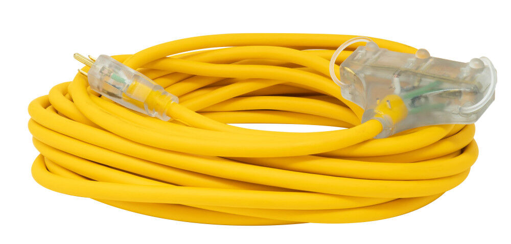 Cold Weather 3 Outlet Extension Cord 50' 12/3 3488SW0002