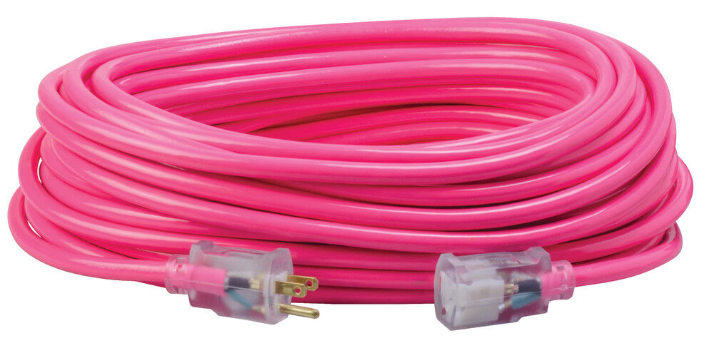 High Visibility Extension Cord Lighted End 12/3 100' 2579SW000A