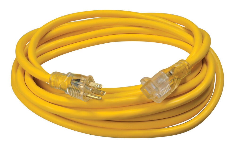 High Visibility Extension Cord Lighted End 25' 12/3 2587SW8802