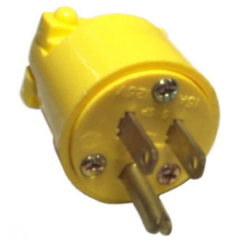 Male Replacement Plug 125 VAC 15 A Yellow 59840000