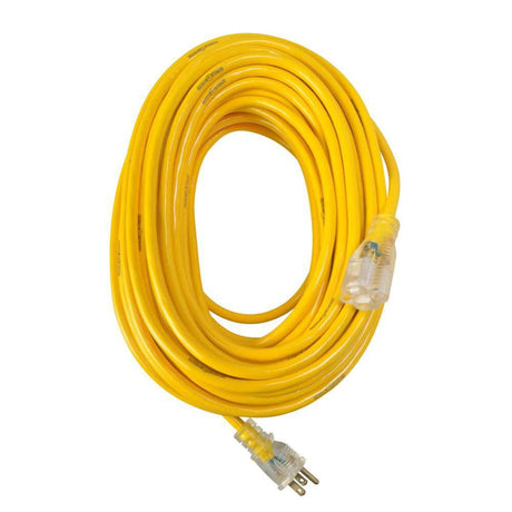 Yellow Jacket 100ft 12/3 SJTW Premium Lighted Plug Extension Cord 64827301